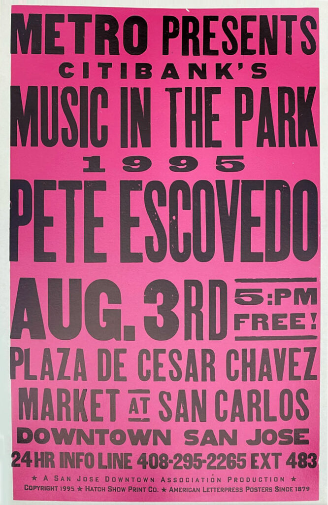 Music in the Park 1995 Pete Escovedo
