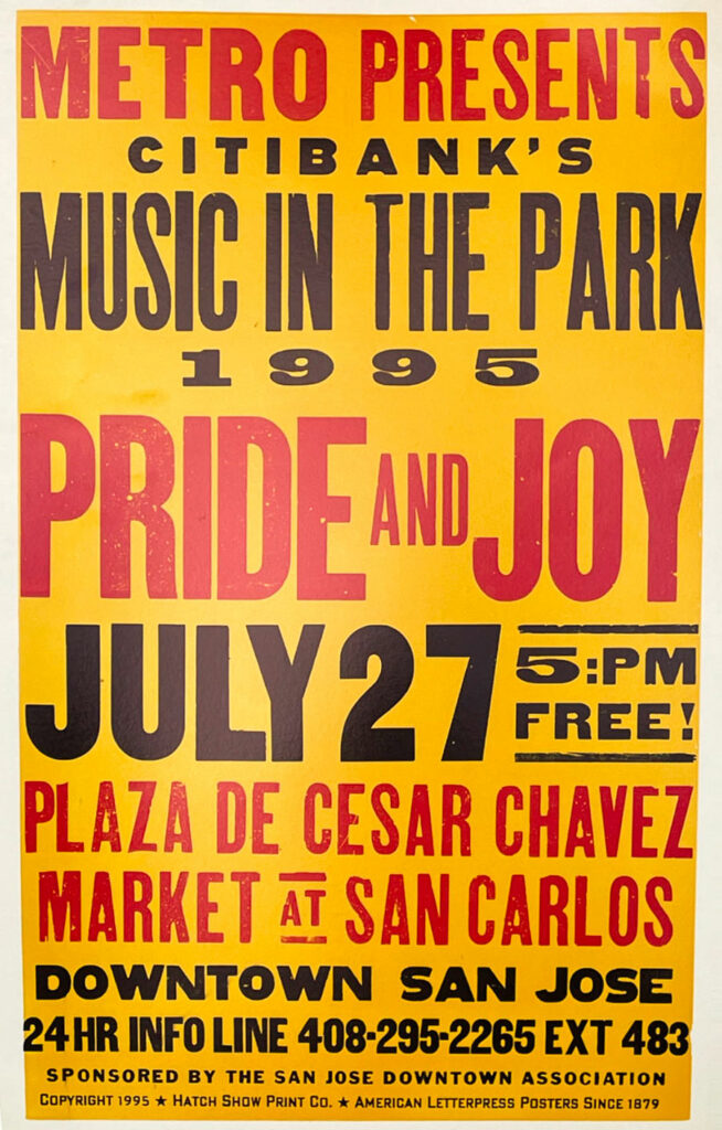 Music in the Park 1995 Pride and Joy