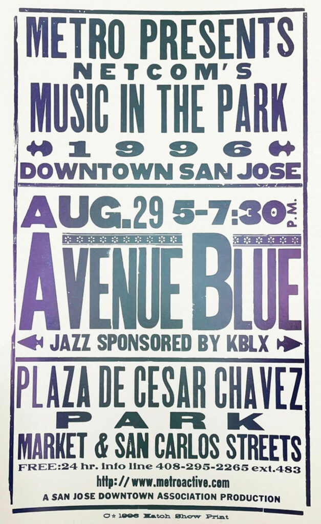 Music in the Park 1996 Avenue Blue