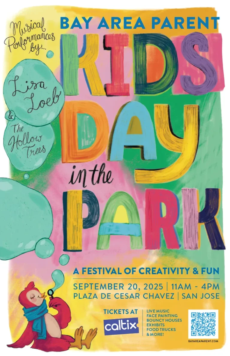 Colorful poster for Kids Day in the Park 2025