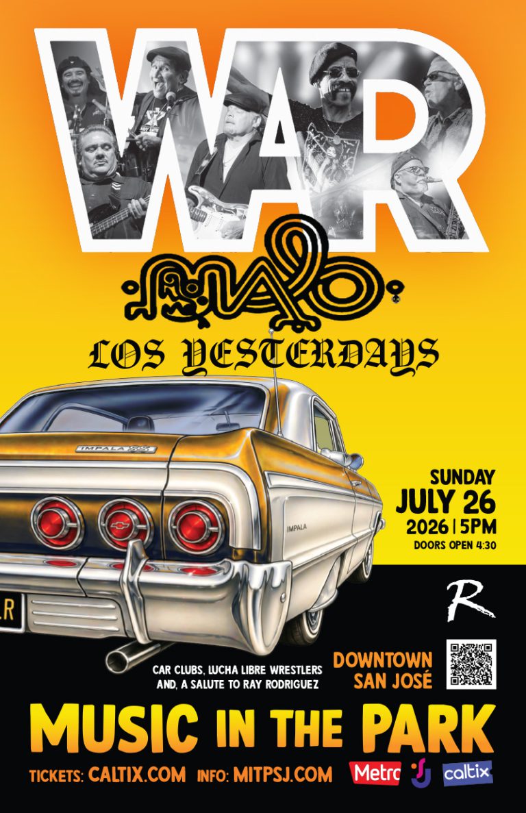 Flyer for WAR with Malo and Los Yesterdays.